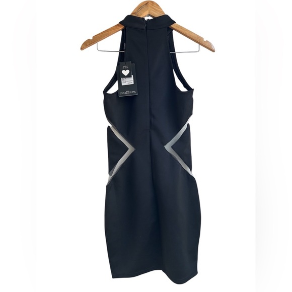 Missguided | Halter Bodycon Dress with Mesh Trim - Picture 2 of 8